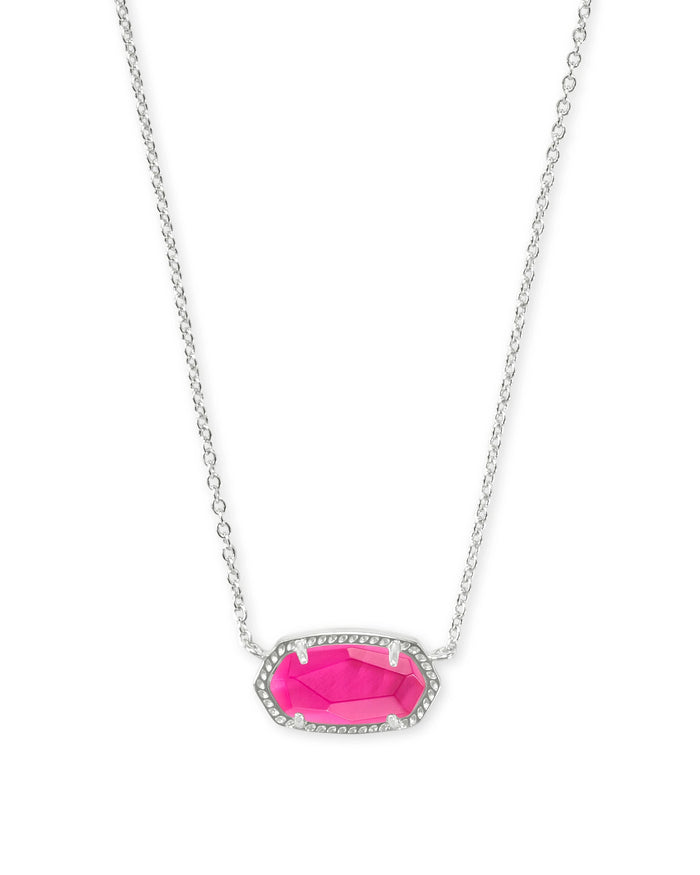 Elisa Silver Pendant Necklace in Azalea Illusion