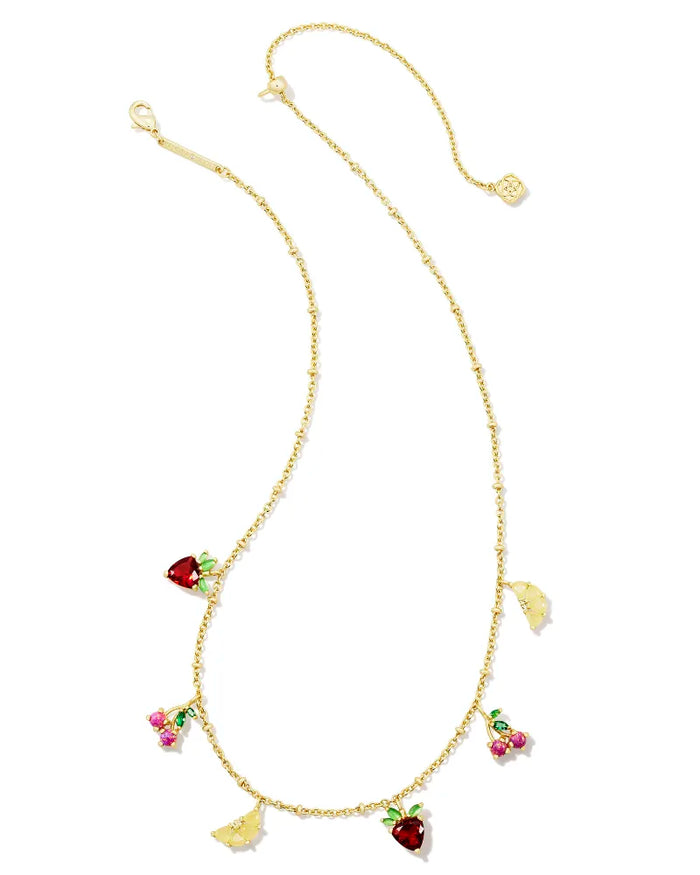 Fruit Gold Strand Necklace in Multi Mix