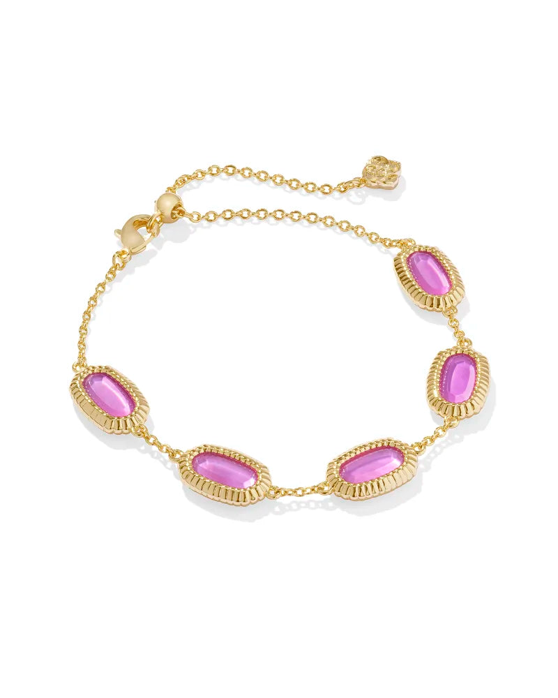 Grayson Gold Ridge Frame Link Bracelet in Azalea Illusion