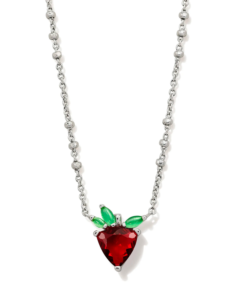 Strawberry Pendant Necklace in Gold or Silver