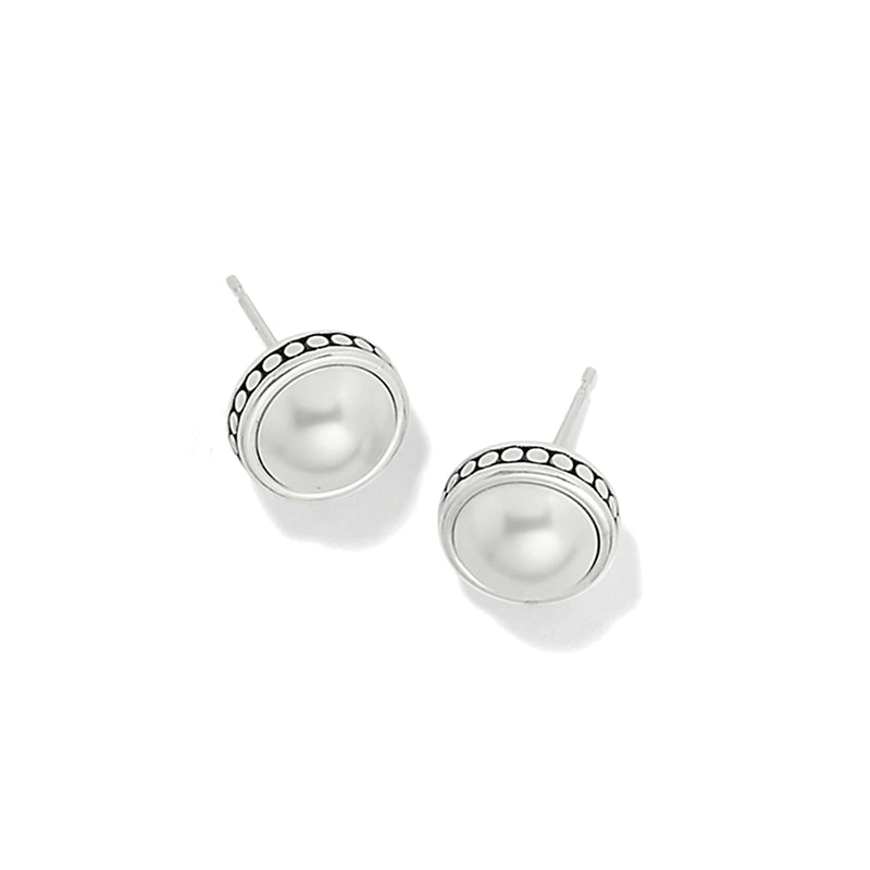 Pebble Dot Pearl Post Earrings