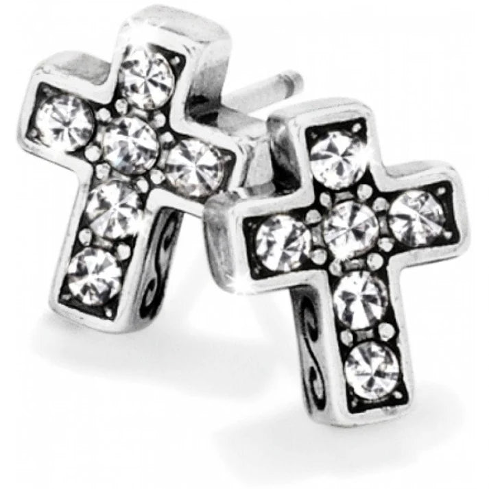 starry night cross stud earrings