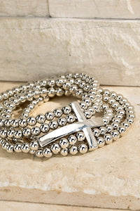 Multi Layer Cross Bracelet