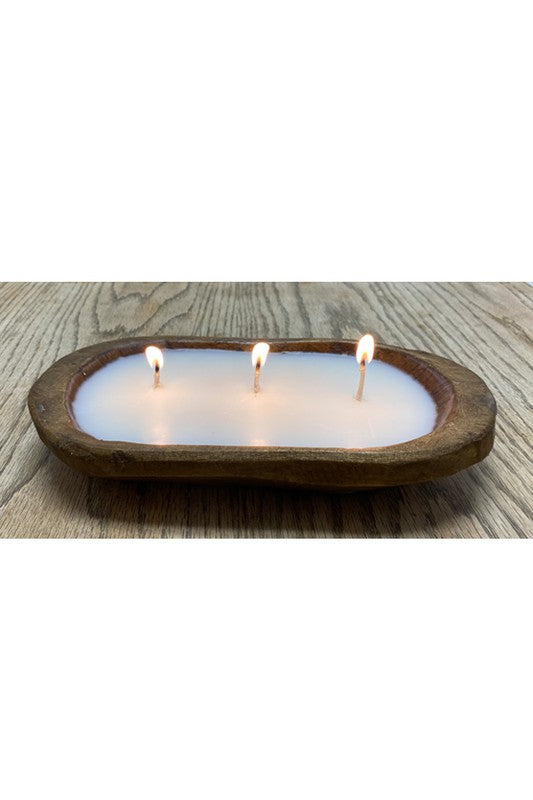 Wood Bowl Candle