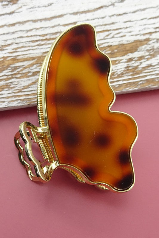 Marbleized  Butterfly Wing Claw Clip