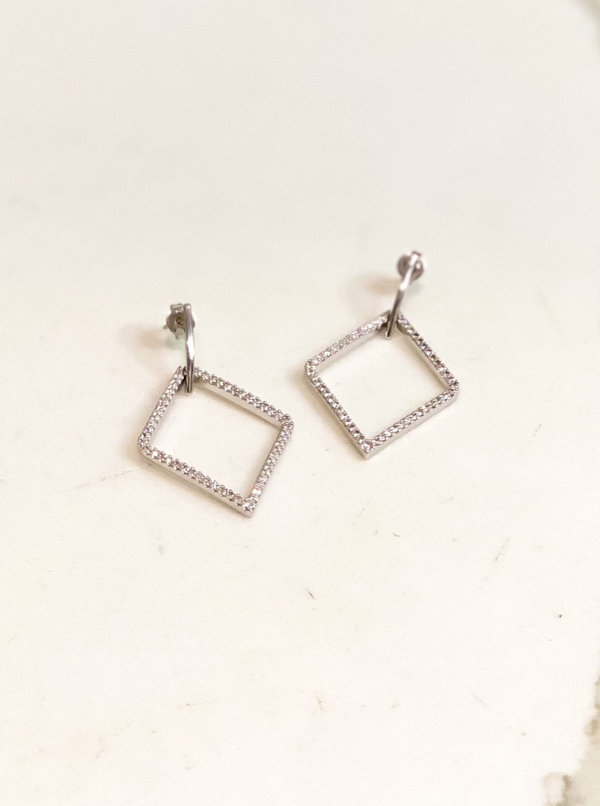 Crystal Diamond Earrings