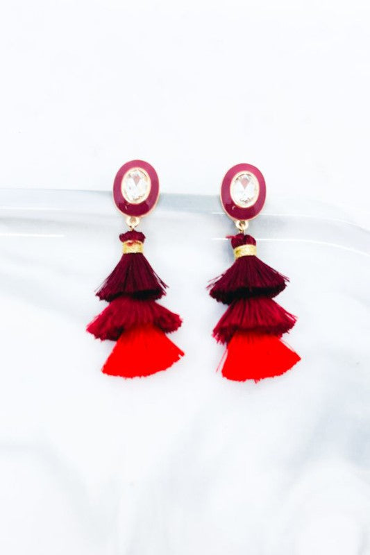 Tiered Tassel Earrings