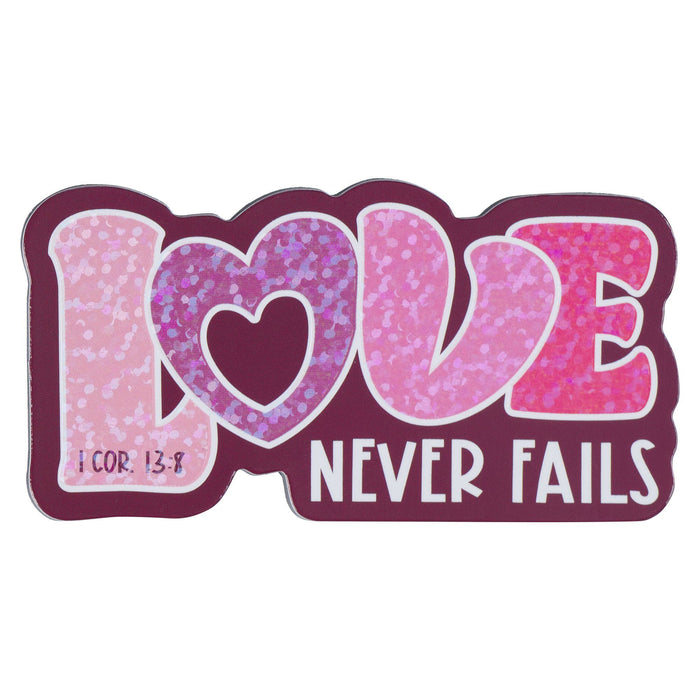 Love Never Fails Magnet  - 1 Corinthians 13:8