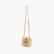 Straw Top Handle & Chain Crossbody Purse