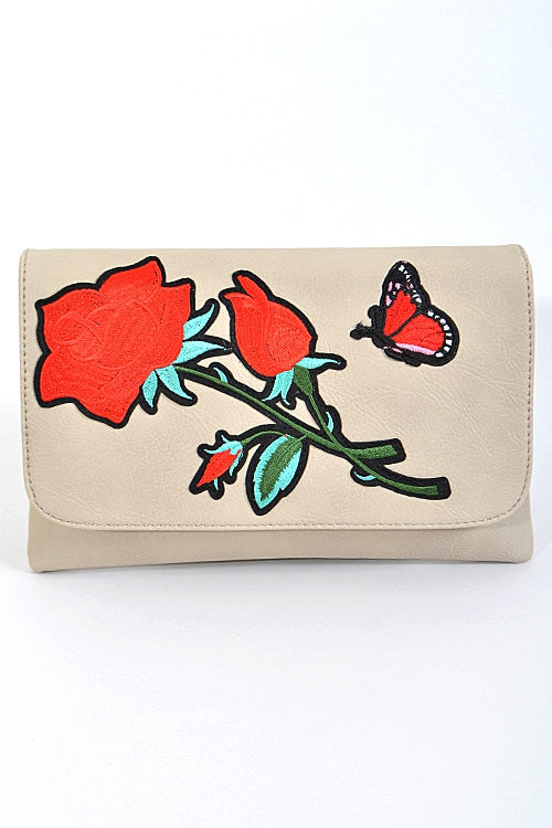 Enchanted Red Rose Clutch