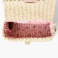 Rosella Turn Lock Straw Crossbody