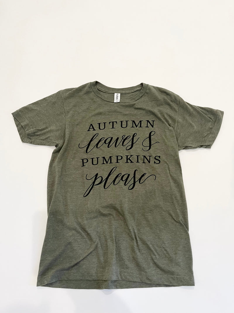 Autumn Leaves & Pumpkin Please Tee