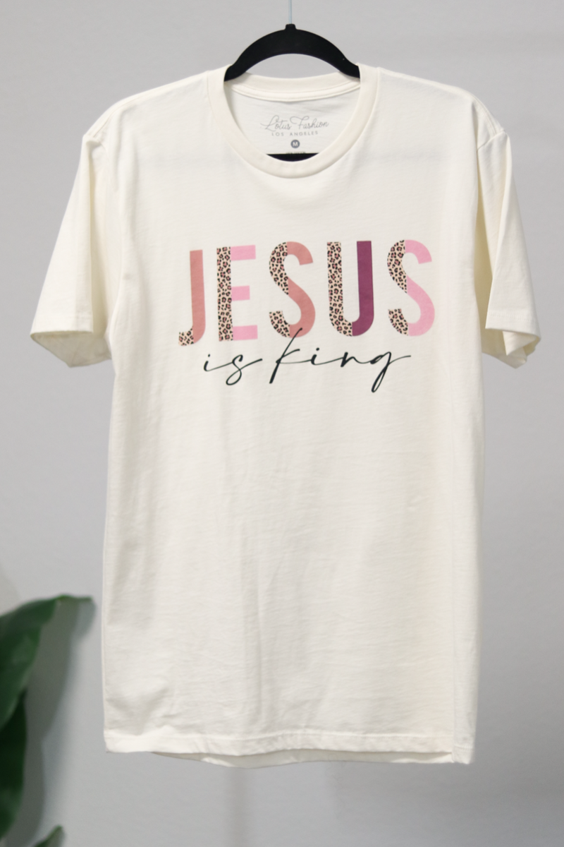 "Jesus Is King" Boyfriend T-Shirt