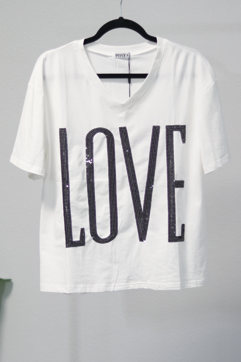 V Neck Love T-Shirt