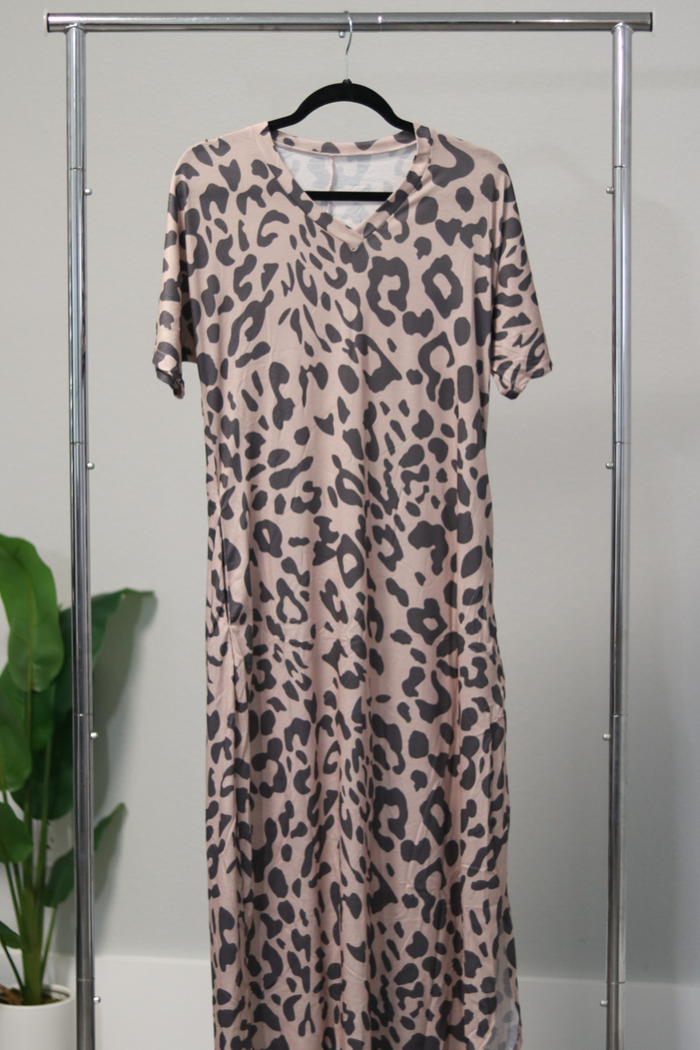 Blush Leopard Maxi Dress