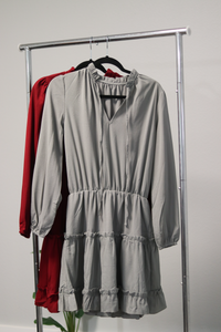 Long Sleeve Ruffle Tiered Mini Dress