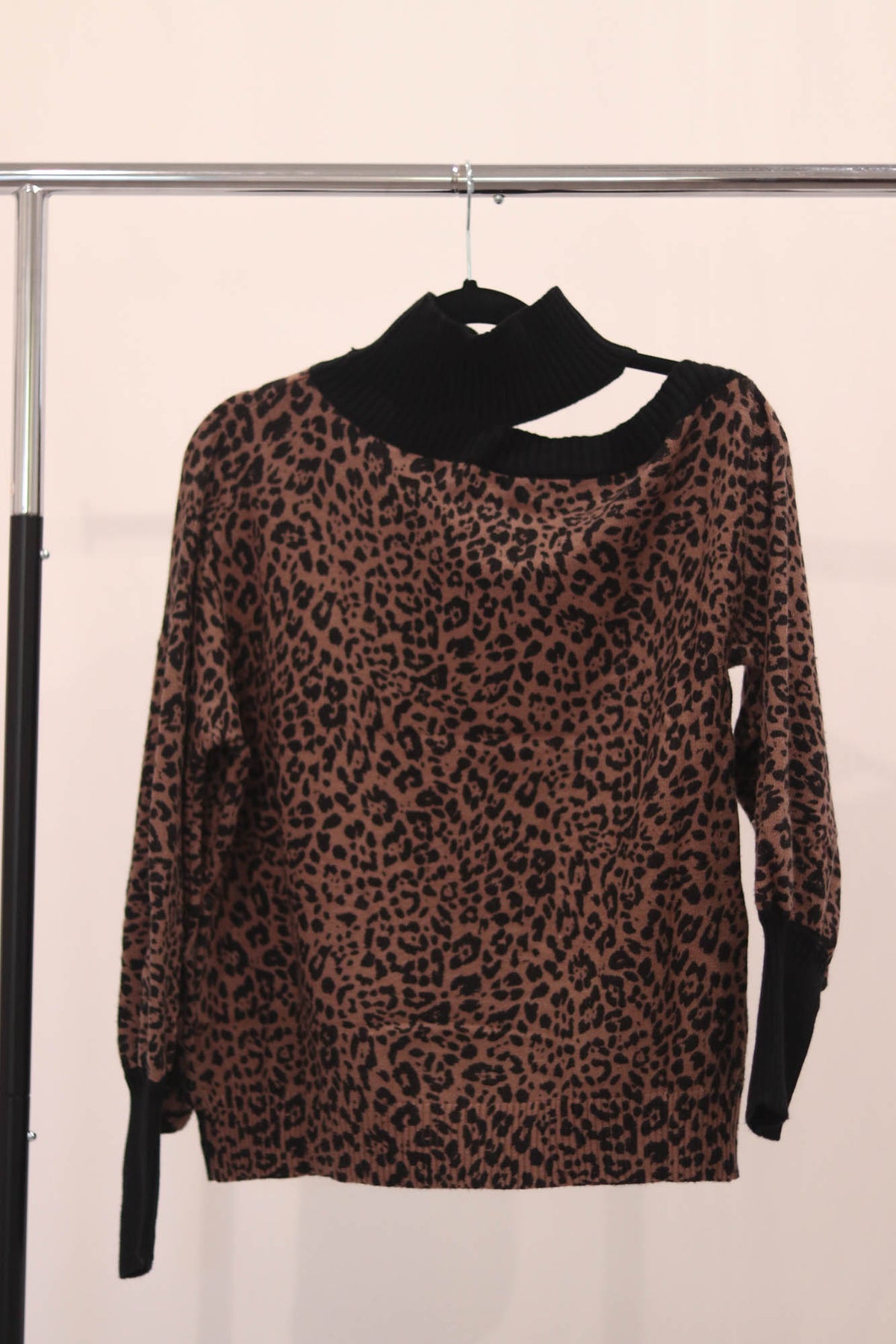 Leopard Print Off Shoulder Set