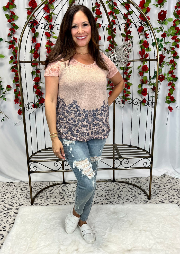 Lace and Floral Top