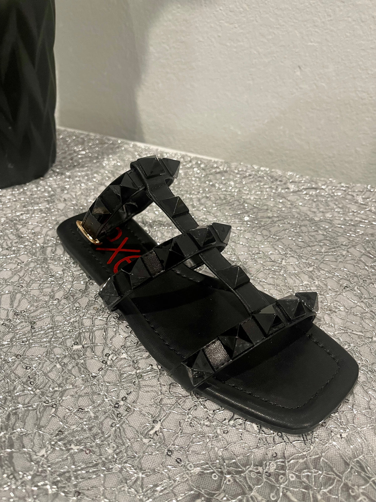Black Studded Sandal