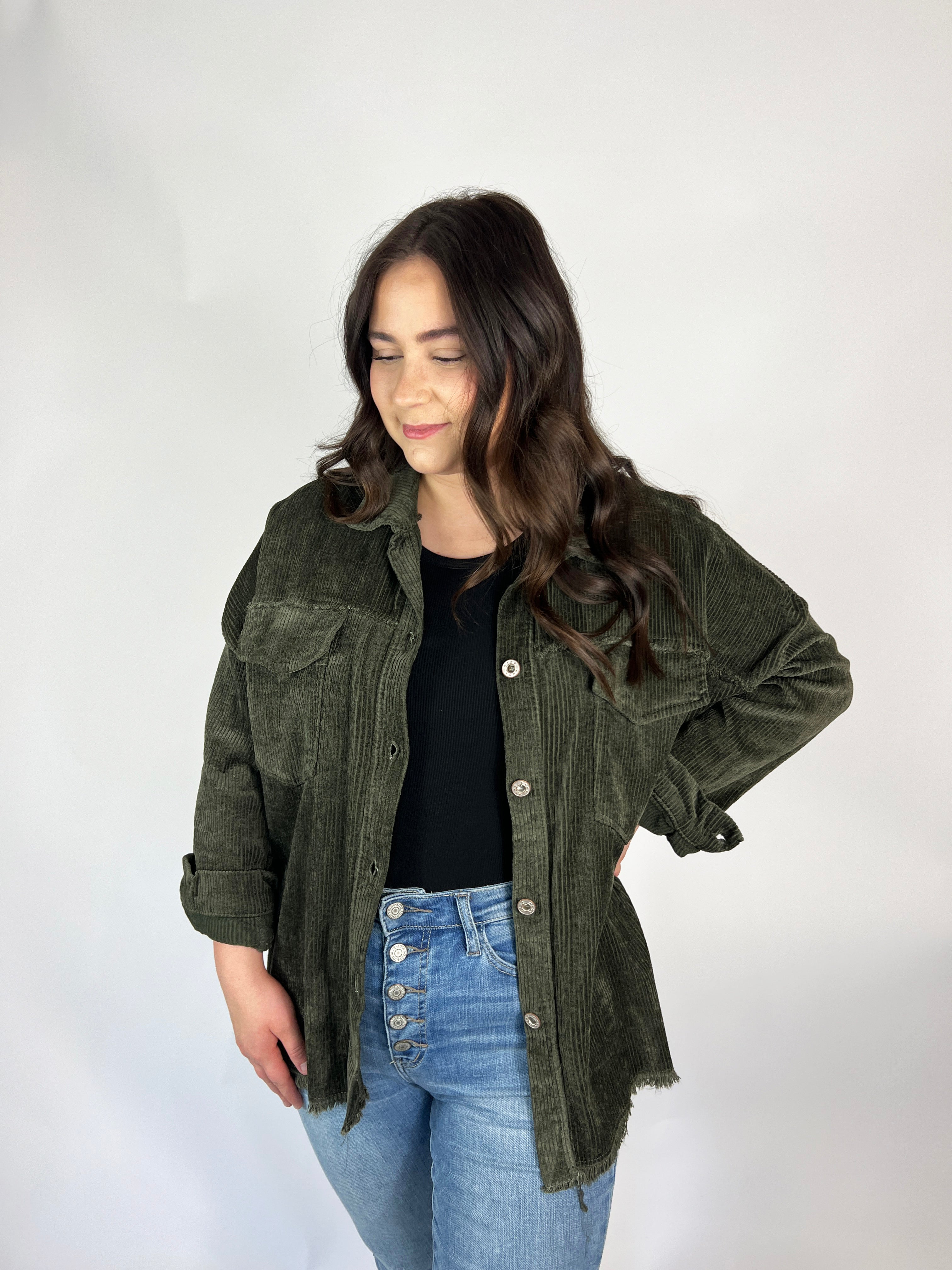 Button up sale corduroy jacket