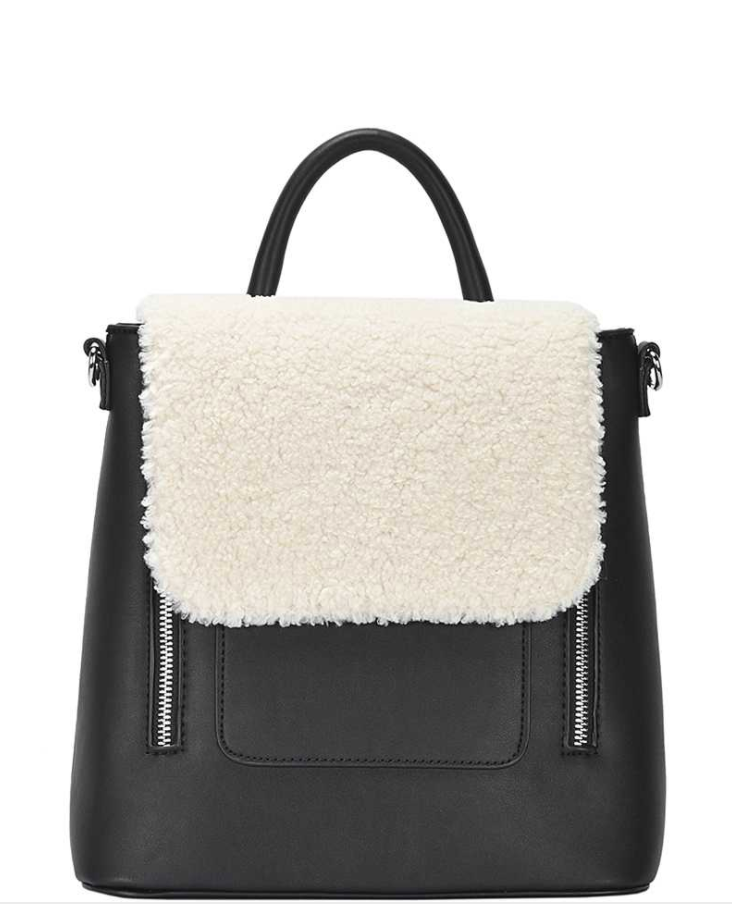 Textured Fur Backpack