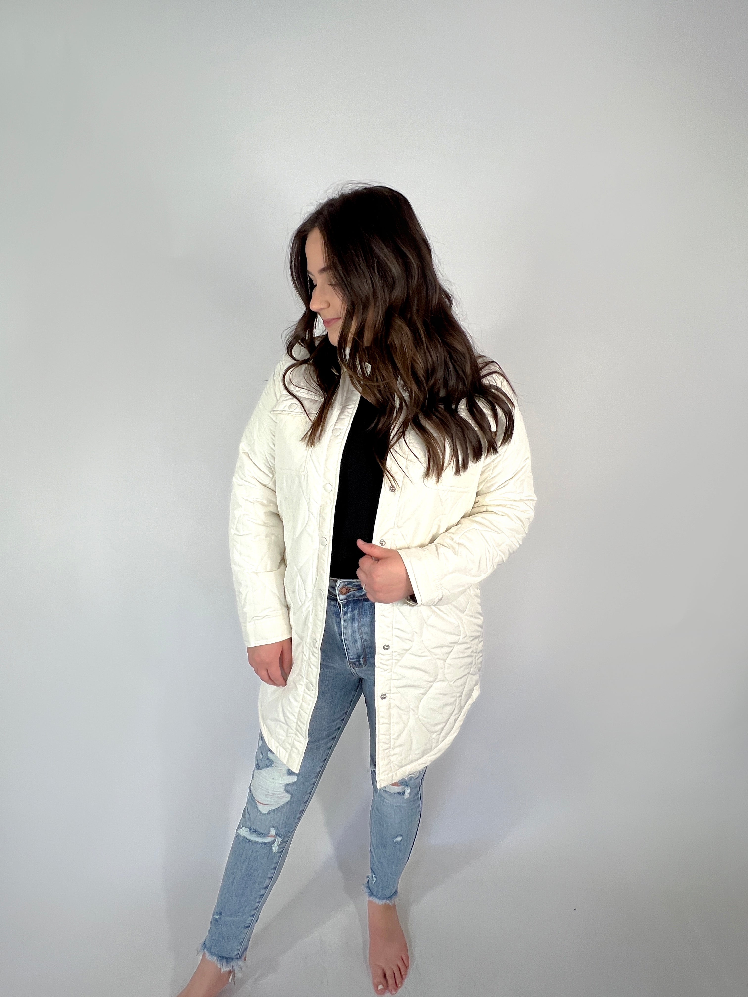 Thin long 2024 puffer coat