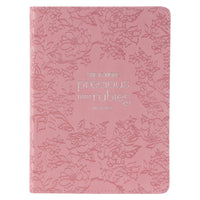 More Precious than Rubies Strawberry Pink Leather Journal