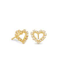 Ari Heart Crystal Stud Earrings