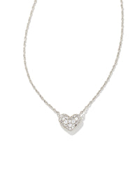 Ari Pave Crystal Heart Necklace